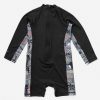 Kids Rip Curl Rash Guards & Vest | Gremlin Long Sleeve Upf Spring Suit - Boy'S (1-8 Years) Washed Black