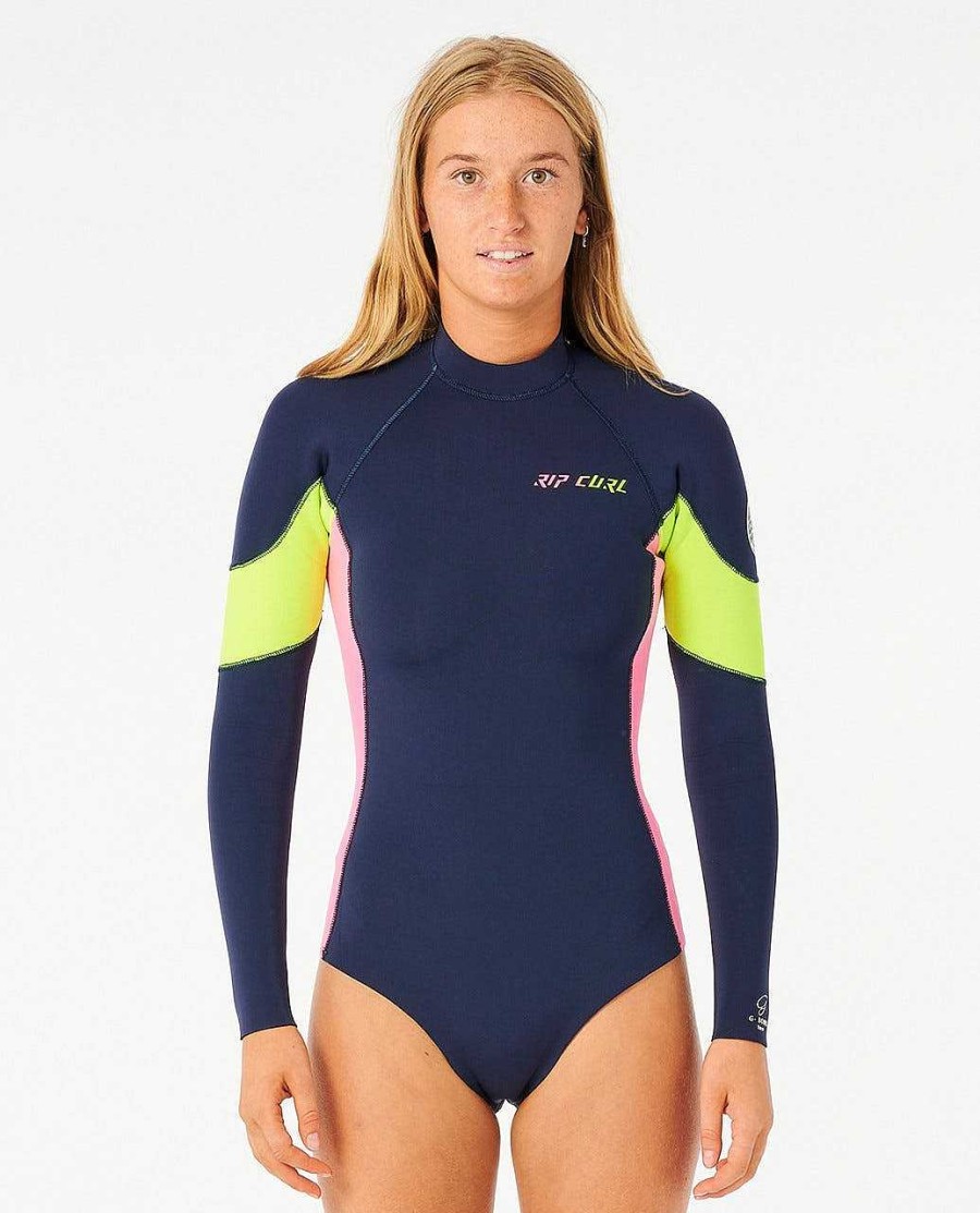 Women Rip Curl Springsuits | G-Bomb Sealed Back Zip Long Sleeve Springsuit Wetsuit