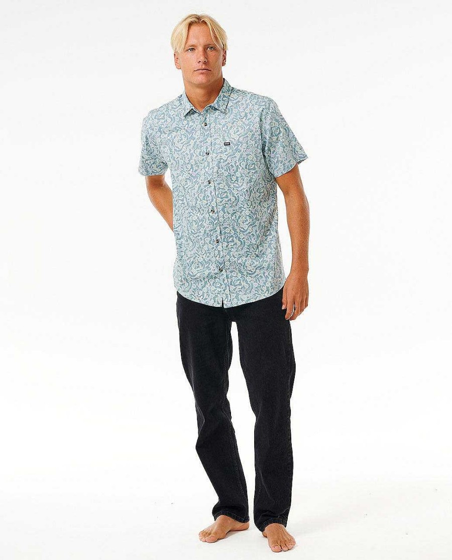 Men Rip Curl Shirts & Flannels | Floral Reef Short Sleeve Shirt