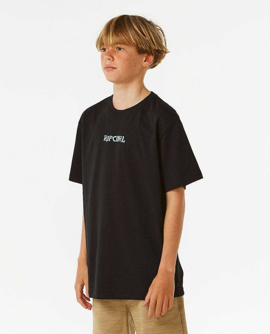 Boys Rip Curl Tops & Tees | Lost Islands Art Tee- Boys (8-16 Years) Black