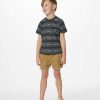 Boys Rip Curl Tops & Tees | Mystic Waves Stripe Tee- Boys (1-8 Years) Washed Black