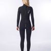 Women Rip Curl Fullsuits | Women'S Dawn Patrol 4/3 Back Zip Wetsuit Black