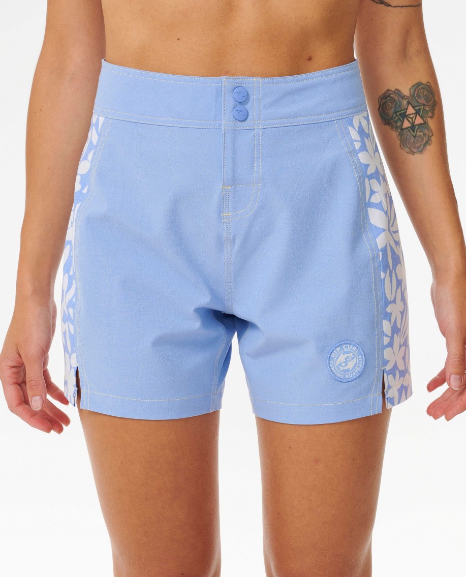 Women Rip Curl Boardshorts | Holiday Tropics 5 Mid Blue