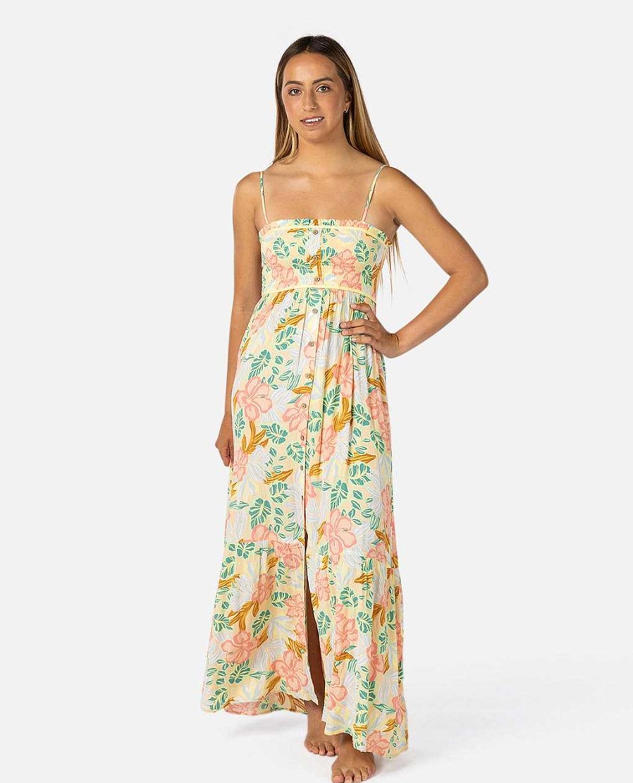 Women Rip Curl Dresses & Rompers | Follow The Sun Maxi Dress Light Orange