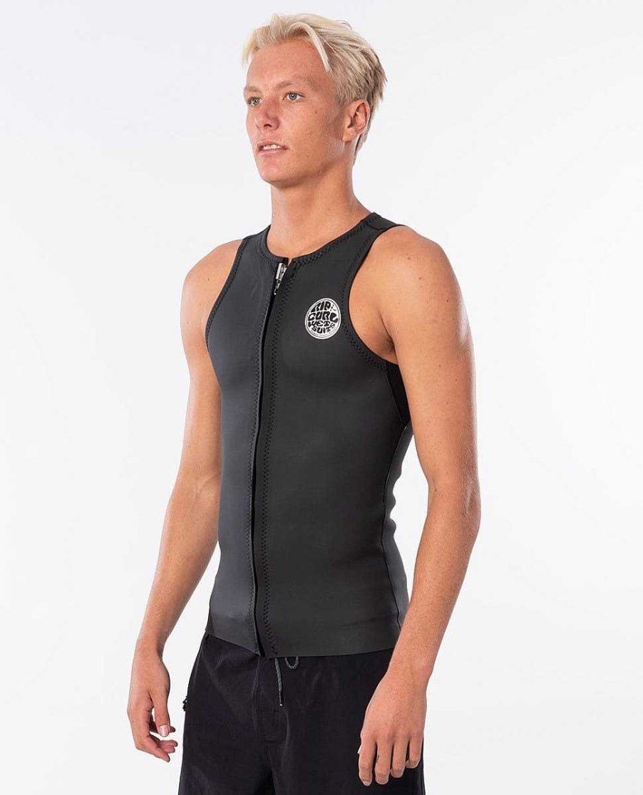 Men Rip Curl Jackets Vests & Bottoms | Dawn Patrol 1.5Mm Sleeveless Wetsuit Vest Black