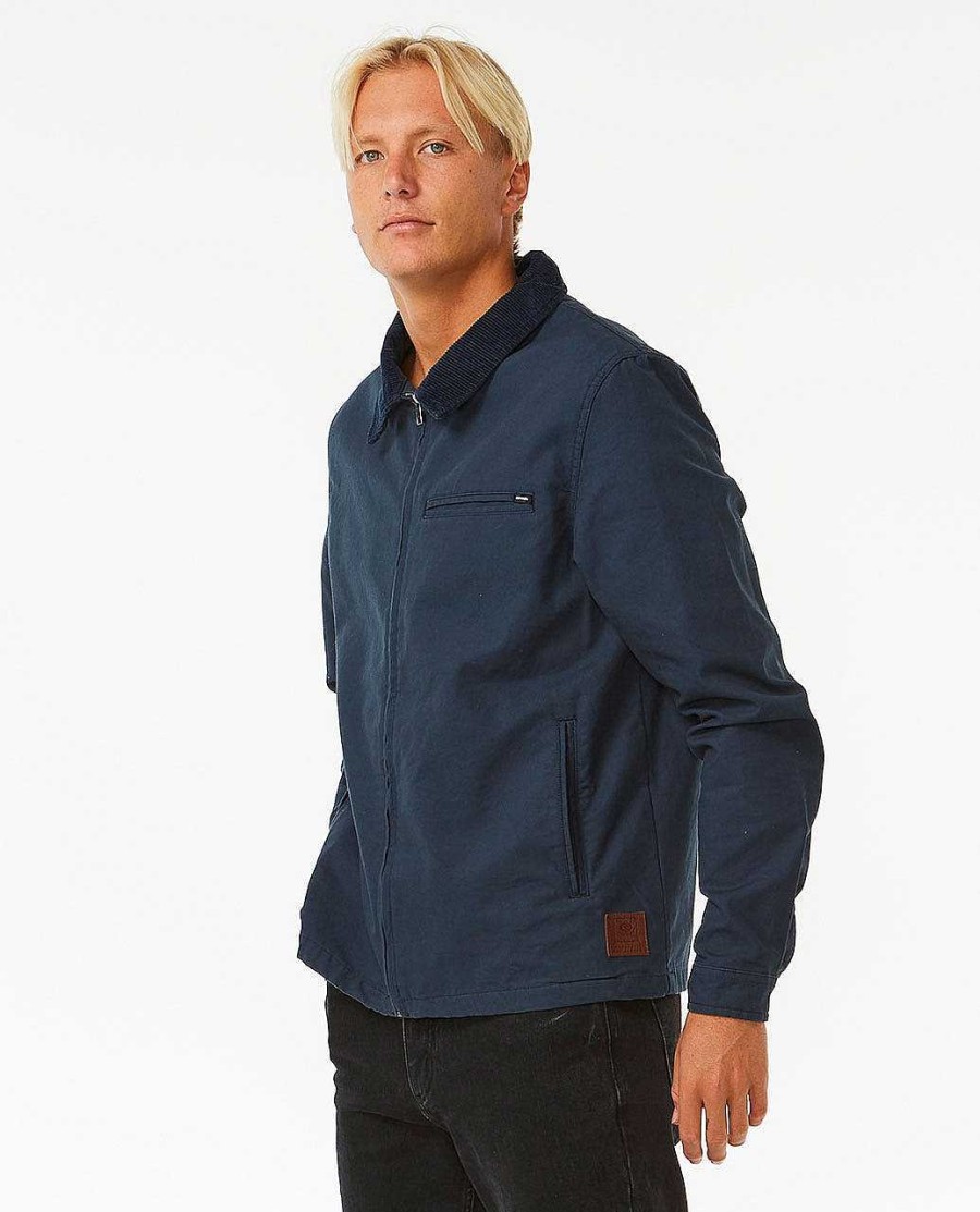 Men Rip Curl Jackets | Classic Surf Main Peak Jacket Dark Navy