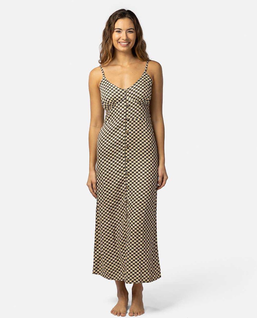 Women Rip Curl Dresses & Rompers | Isla Geo Midi Dress Black