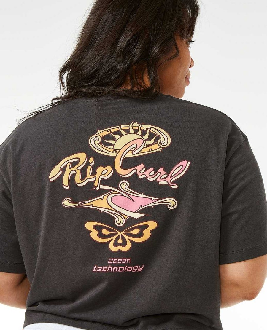 Women Rip Curl Tees & Tanks | Rolling Curl Crop Tee