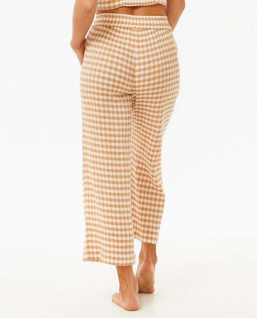 Women Rip Curl Pants | Premium Surf Check Pant Light Brown