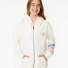 Girls Rip Curl Hoodies & Jumpers | Trails Zip Through Hood - Girls (8-14 Years) Bone