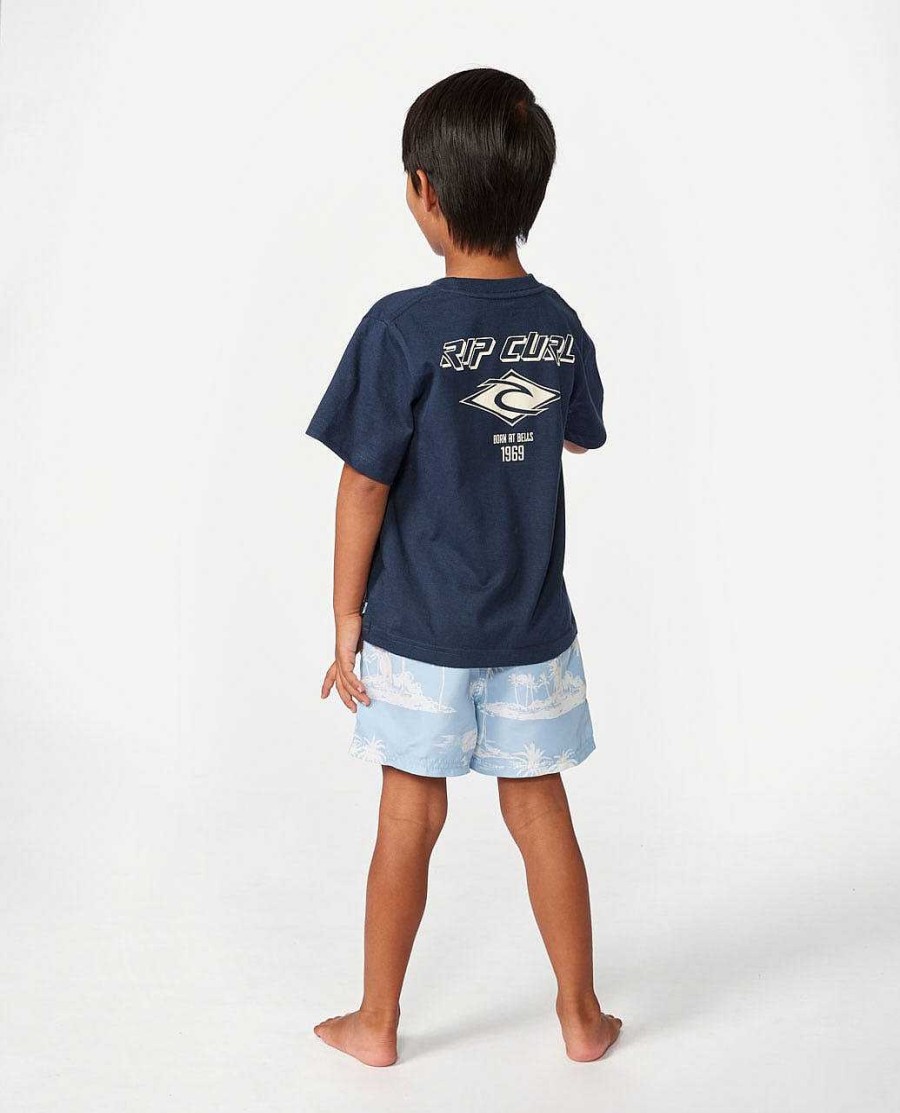 Boys Rip Curl Tops & Tees | Fade Out Icon Tee - Boys (1-8 Years) Dark Navy