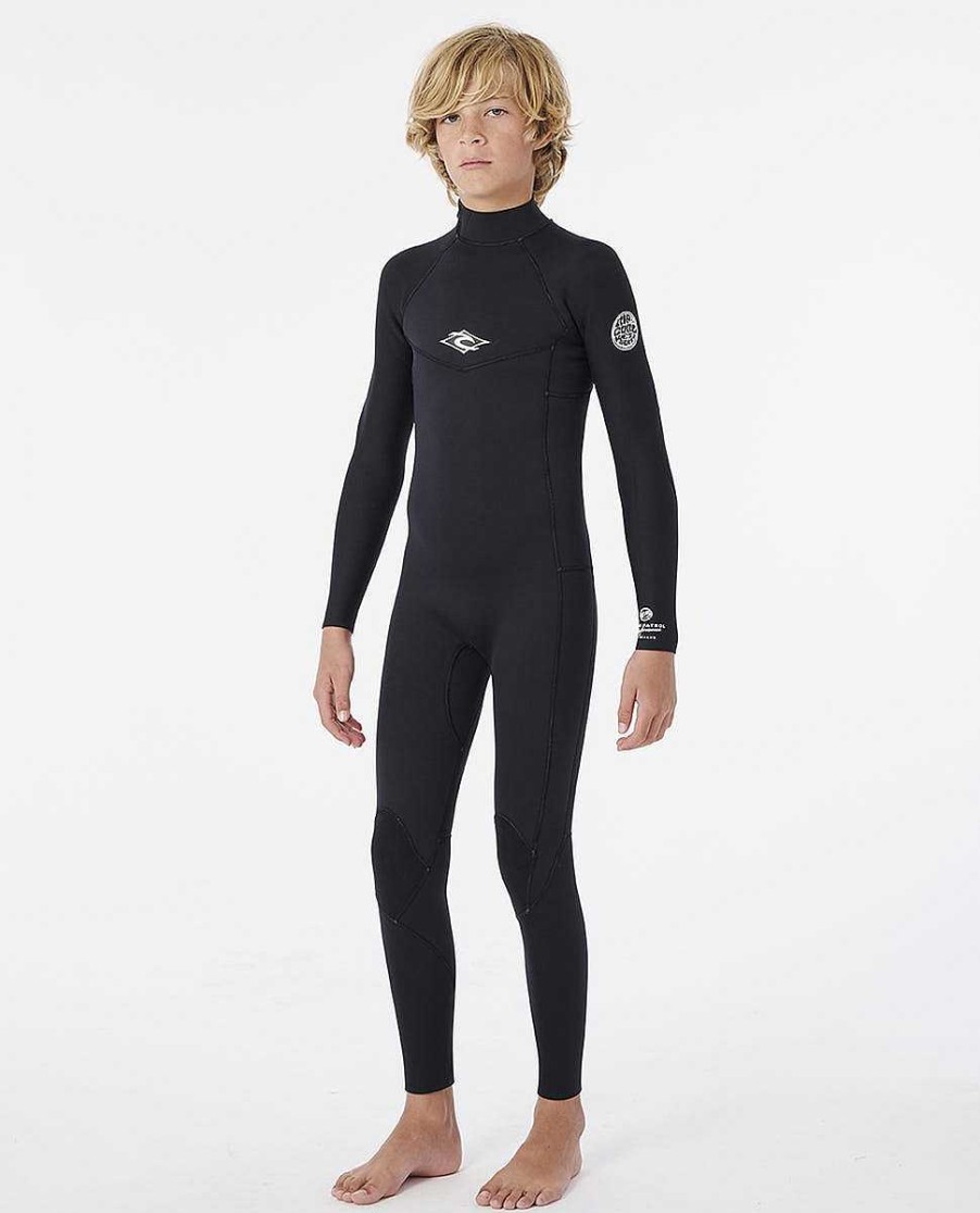 Kids Rip Curl Fullsuits | Junior Dawn Patrol Back Zip 4/3Mm Wetsuit Steamer