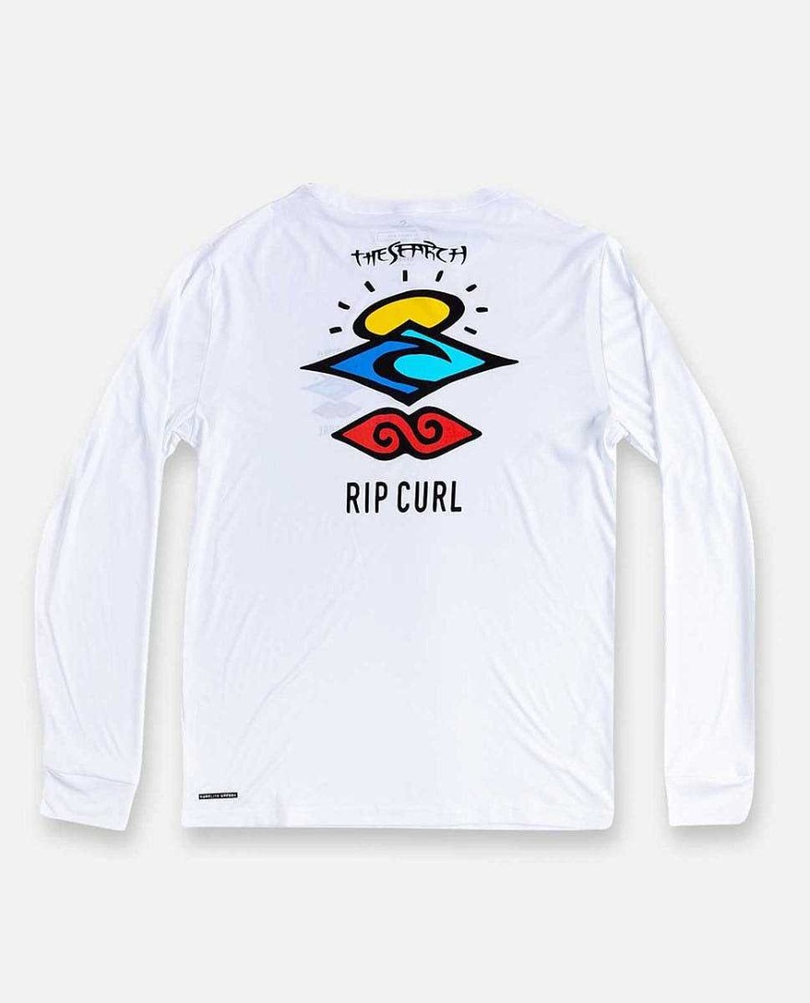 Men Rip Curl Rash Guards | Icons Surflite Long Sleeve Upf Rash Guard