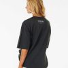 Women Rip Curl Tees & Tanks | Midnight Heritage Tee Washed Black