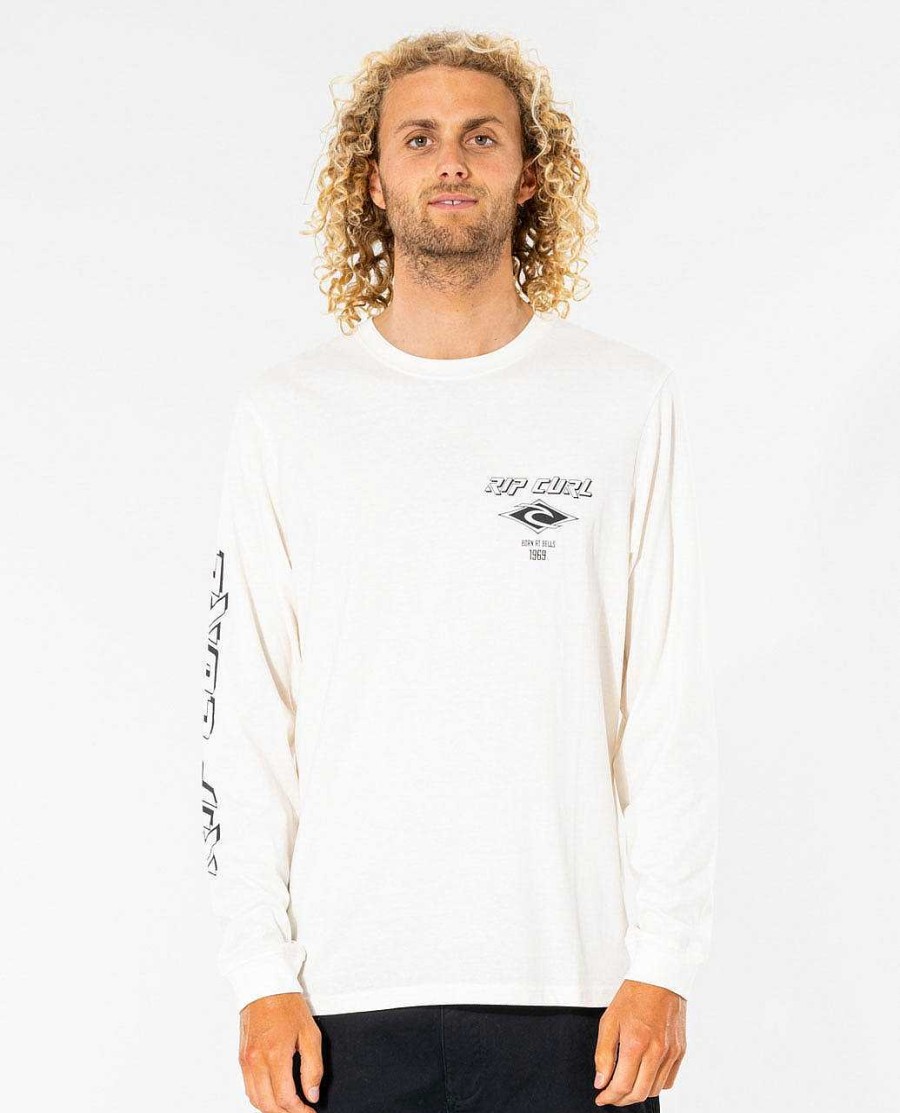 Men Rip Curl Tees & Tanks | Fade Out Icon Long Sleeve Tee