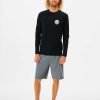 Men Rip Curl Rash Guards | Icons Of Surf Long Sleeve Upf Rash Guard