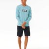 Men Rip Curl Rash Guards | Icons Of Surf Long Sleeve Upf Rash Guard