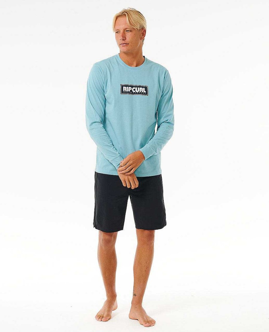 Men Rip Curl Rash Guards | Icons Of Surf Long Sleeve Upf Rash Guard