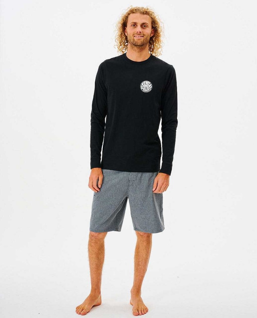 Men Rip Curl Rash Guards | Icons Of Surf Long Sleeve Upf Rash Guard