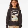 Girls Rip Curl Hoodies & Jumpers | Tropic Search Crew - Girls (8-14 Years) Washed Black