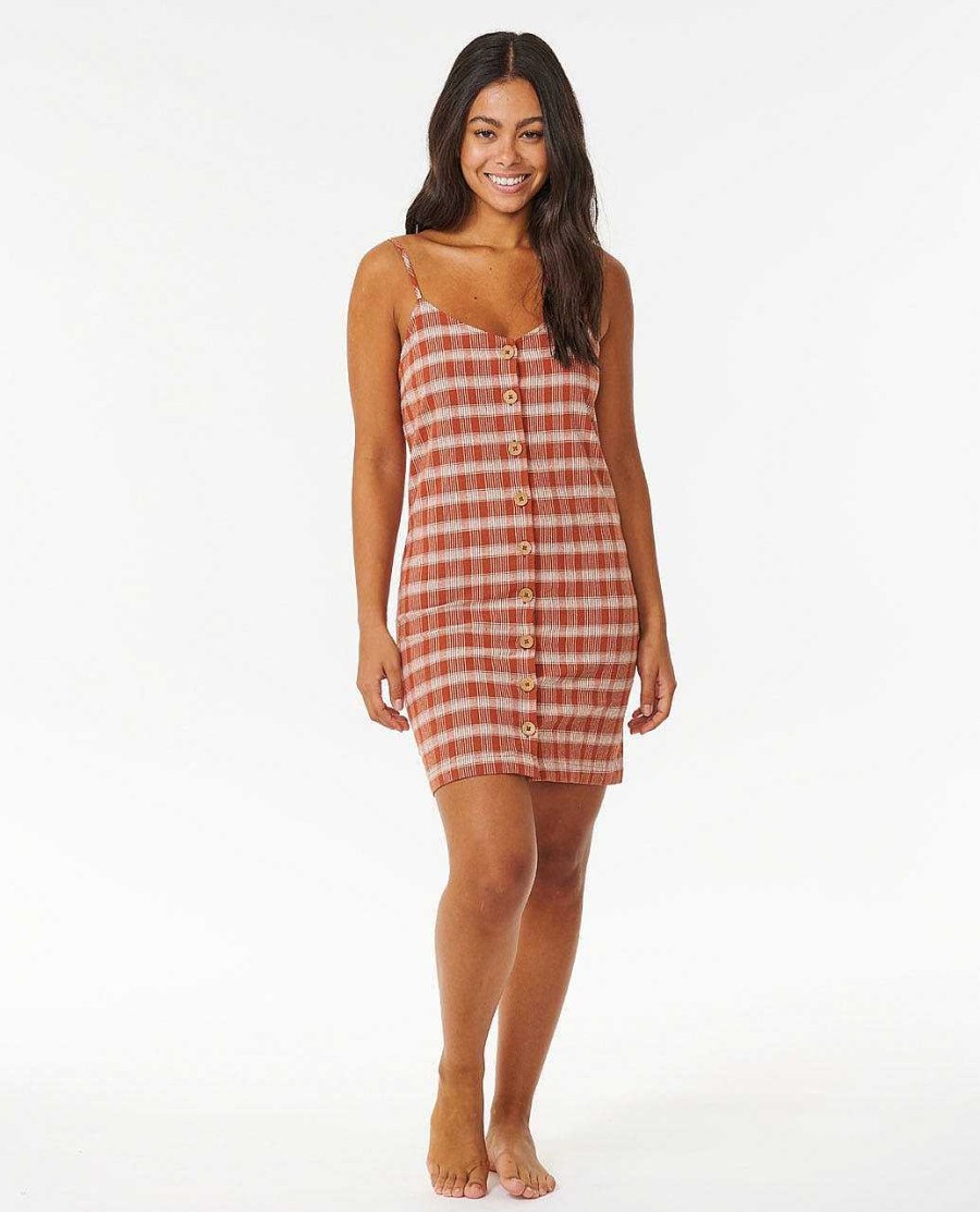 Women Rip Curl Dresses & Rompers | Classic Surf Stripe Button Through Dress