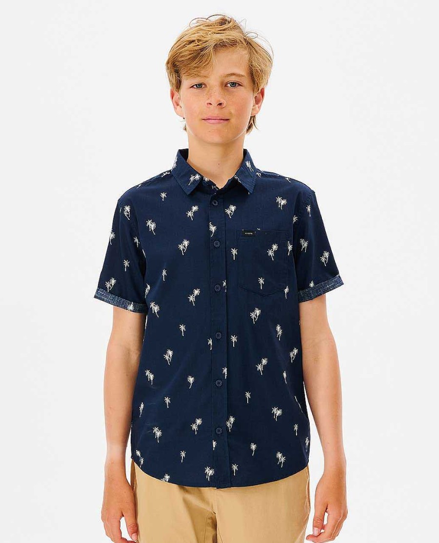 Boys Rip Curl Tops & Tees | Paradise Palms Shirt - Boys (8-16 Years) Navy