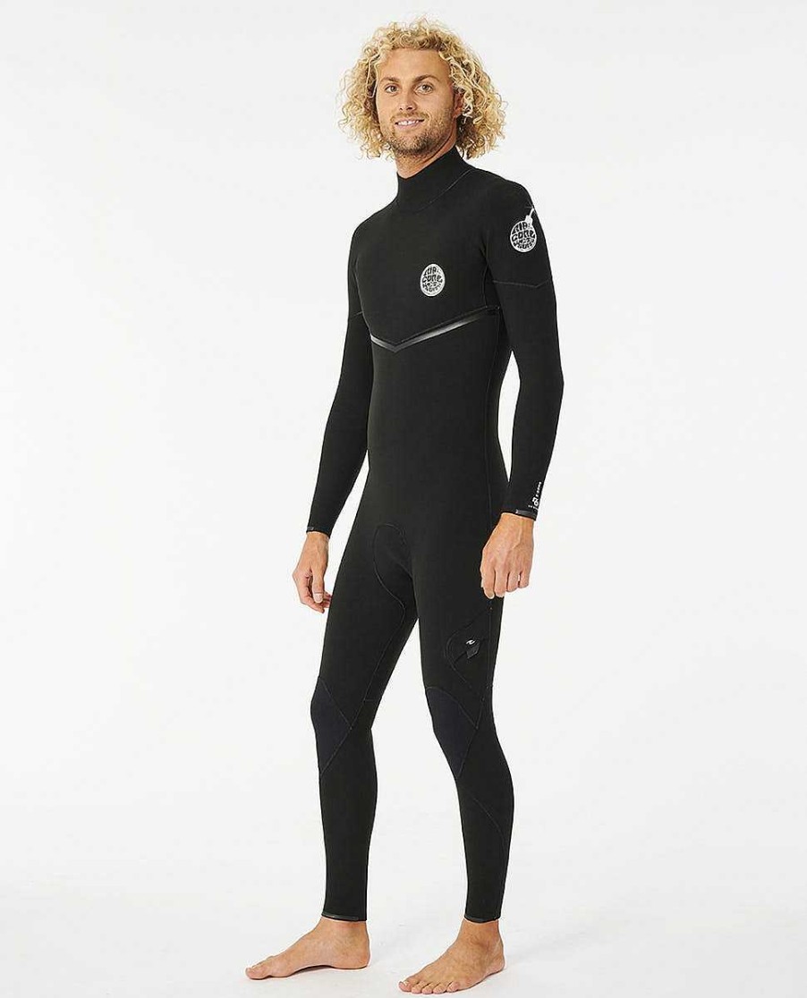 Men Rip Curl Fullsuits | E6 E-Bomb 4/3 Back Zip Wetsuit Black