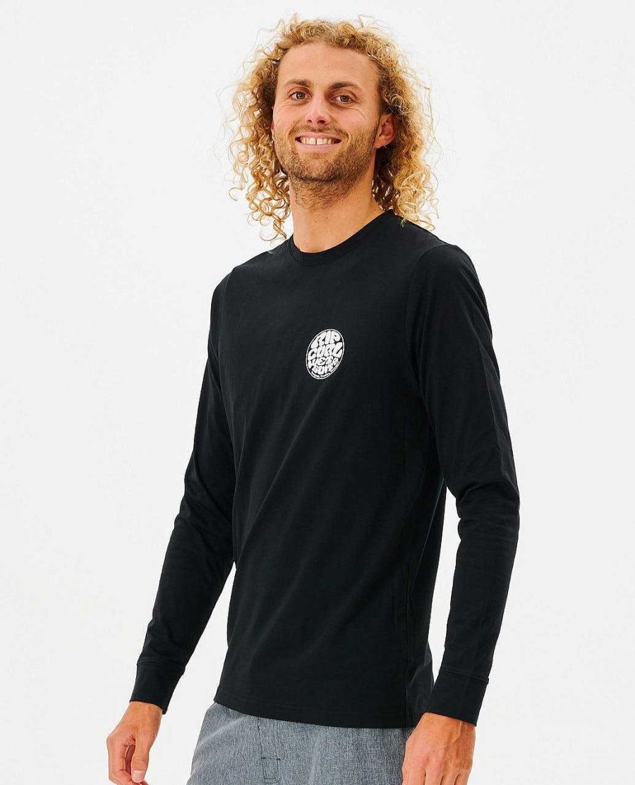 Men Rip Curl Rash Guards | Icons Of Surf Long Sleeve Upf Rash Guard