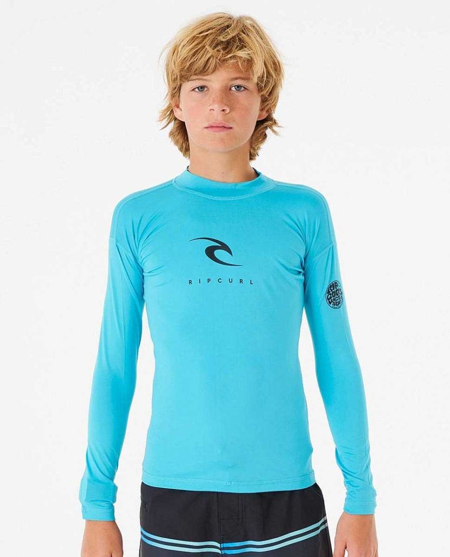 Kids Rip Curl Rash Guards & Vest | Corps Long Sleeve Upf Rash Guard - Boys (8-16)