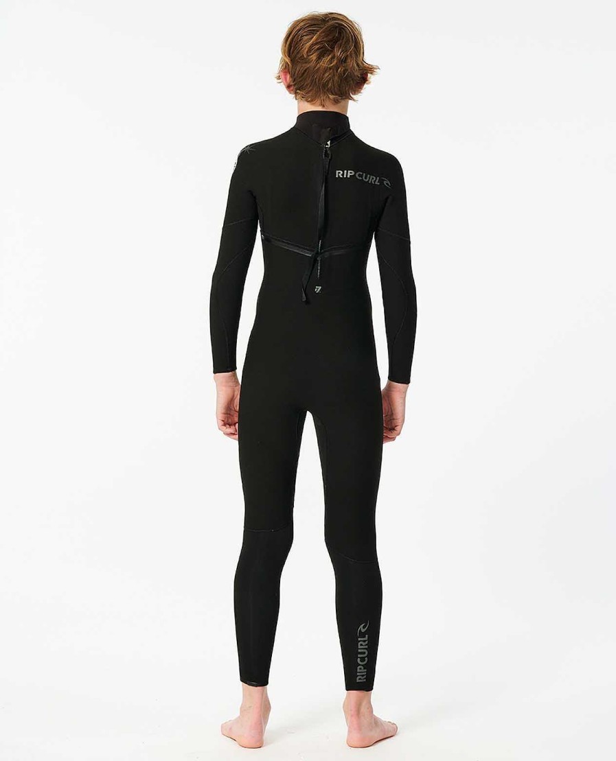 Kids Rip Curl Fullsuits | E7 Kids E-Bomb Back Zip 3/2 Wetsuit Black