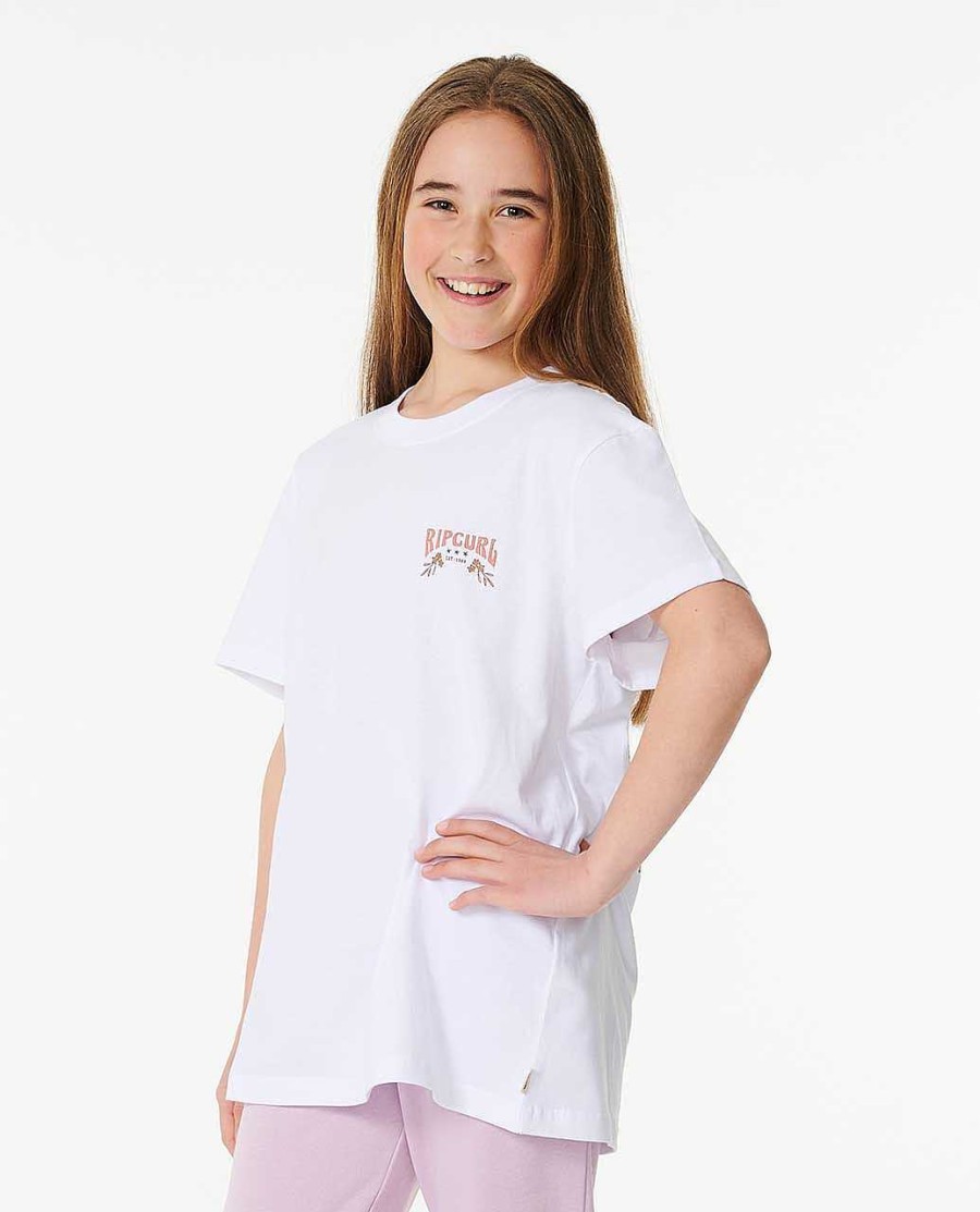 Girls Rip Curl Tops & Tees | Rip Tide Relaxed Tee - Girls (8-14 Years) Bone