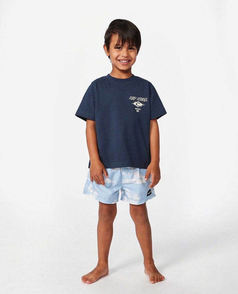 Boys Rip Curl Tops & Tees | Fade Out Icon Tee - Boys (1-8 Years) Dark Navy