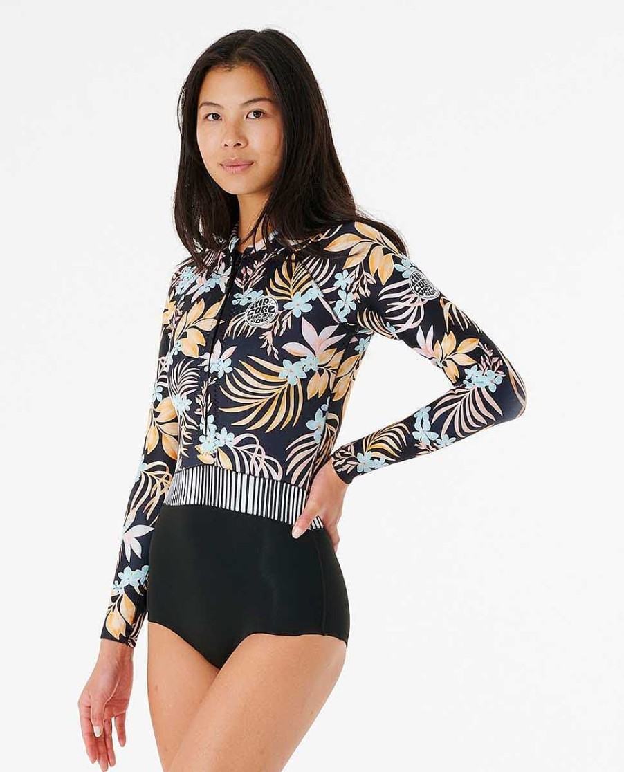 Women Rip Curl Springsuits | Women'S Playa Bella G-Bomb Long Sleeve High Cut Springsuit