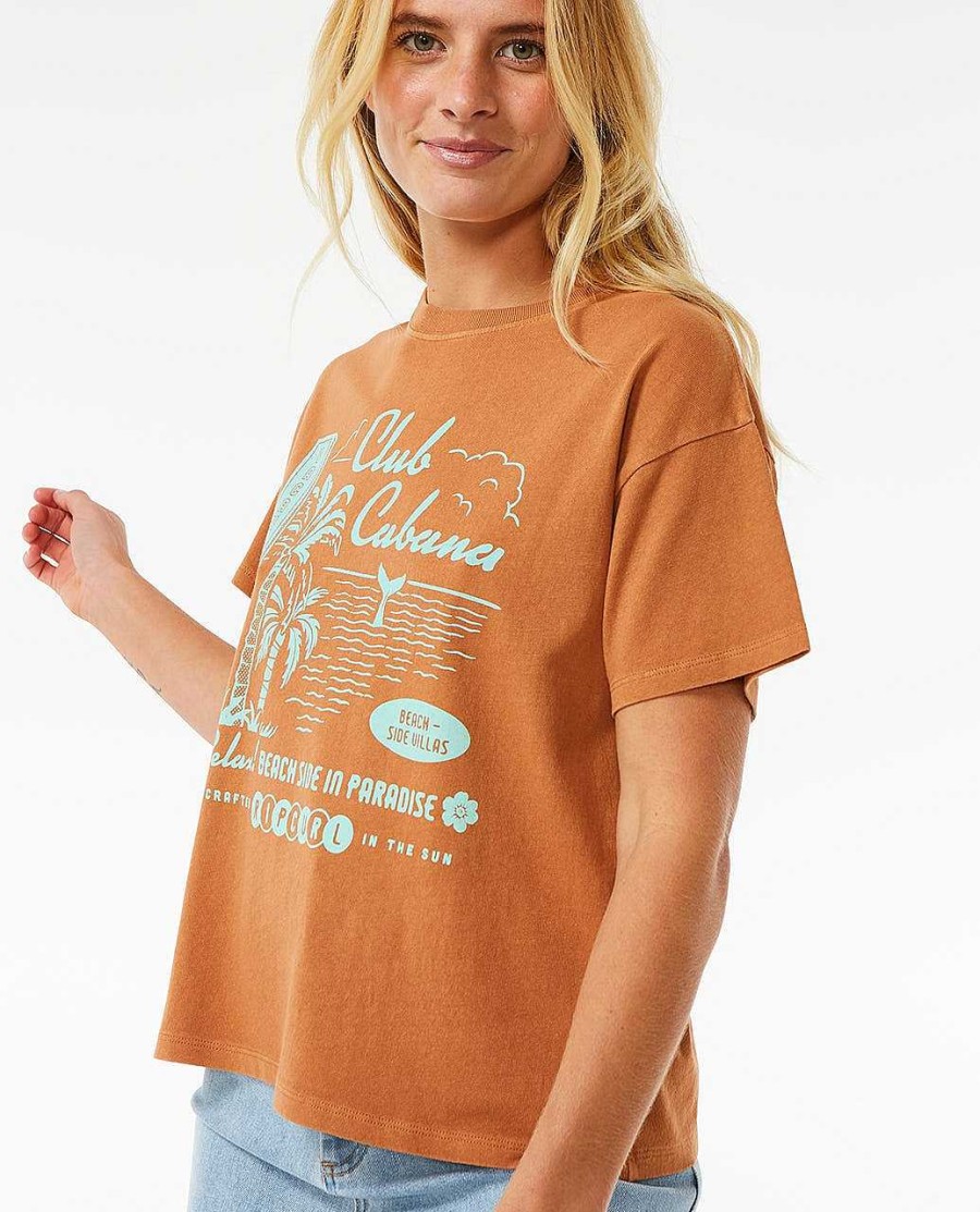 Women Rip Curl Tees & Tanks | Club Cabana Relaxed Tee