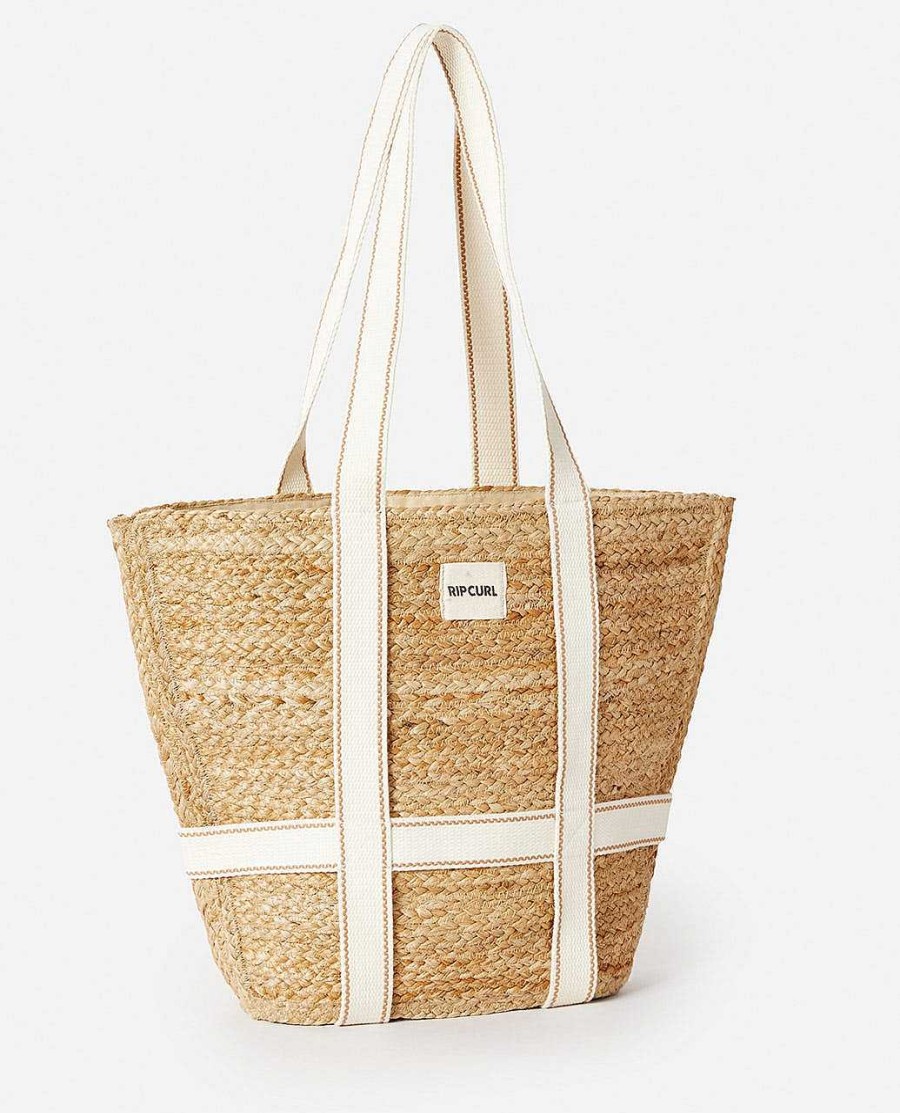 Women Rip Curl Luggage & Travel | Premium Surf Jute 45L Tote Natural