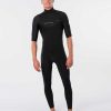 Men Rip Curl Springsuits | Dawn Patrol Chest Zip Short Sleeve 2Mm Fullsuit Wetsuit