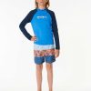 Kids Rip Curl Rash Guards & Vest | Shock Uv Long Sleeve Rash Vest - Boys (8-16 Years)