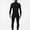 Men Rip Curl Fullsuits | E7 E-Bomb 3/2 Back Zip Fullsuit Wetsuit Black