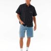 Men Rip Curl Shirts & Flannels | Super Computer Short Sleeve Shirt Black