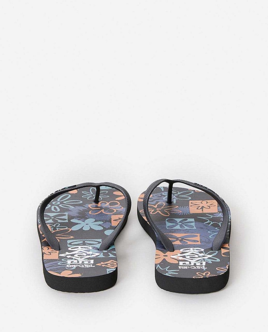 Men Rip Curl Sandals | Saltwater Culture Bloom Thongs Dark Navy