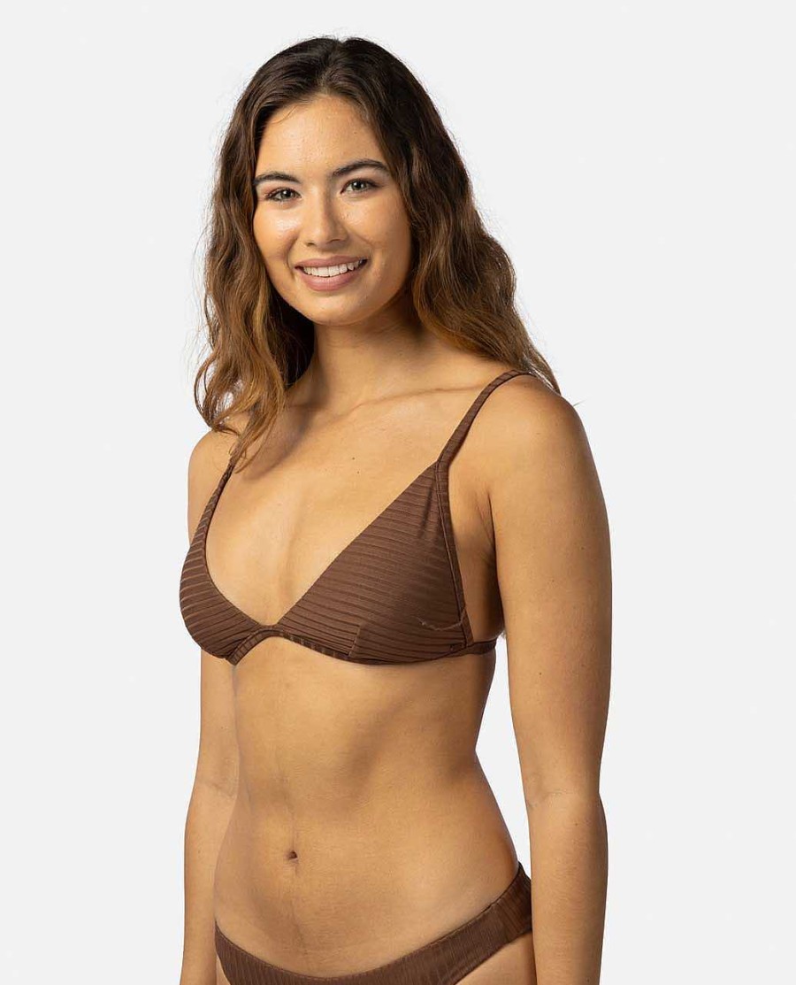 Women Rip Curl Bikini Tops | Premium Surf Fixed Triangle Bikini Top