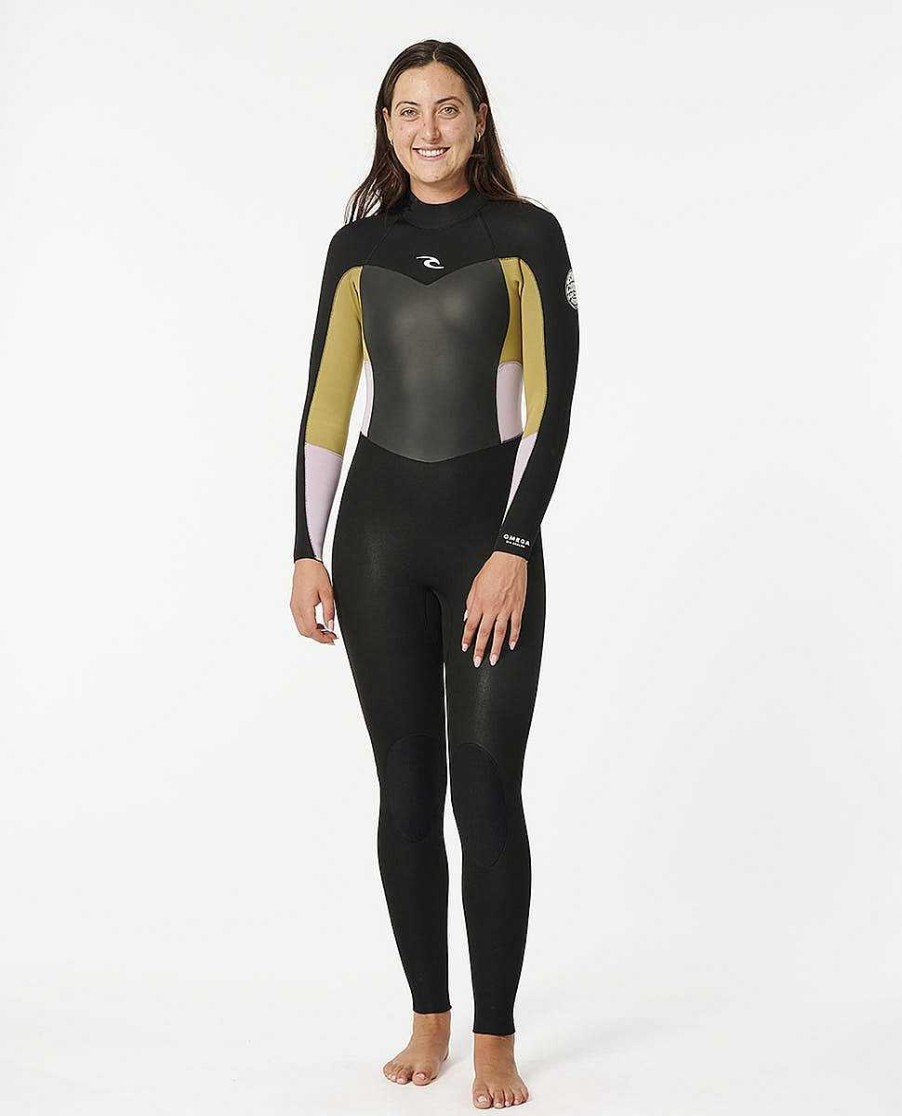 Women Rip Curl Fullsuits | Women'S Omega 4/3 Back Zip Fullsuit Wetsuit