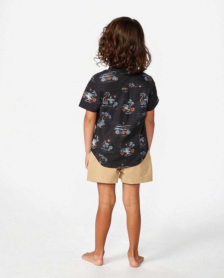 Boys Rip Curl Tops & Tees | Shred Town Shirt - Boys (1-8 Years) Washed Black