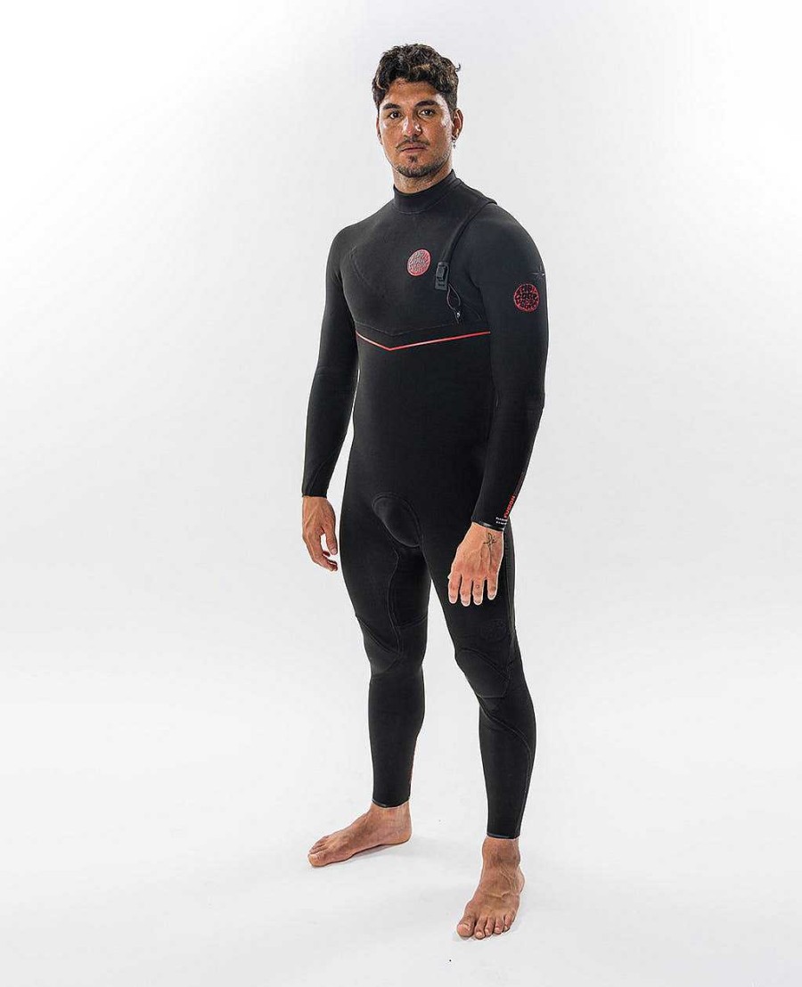 Men Rip Curl Fullsuits | E7 Flashbomb Fusion 4/3Mm Zip Free Fullsuit Wetsuit Black