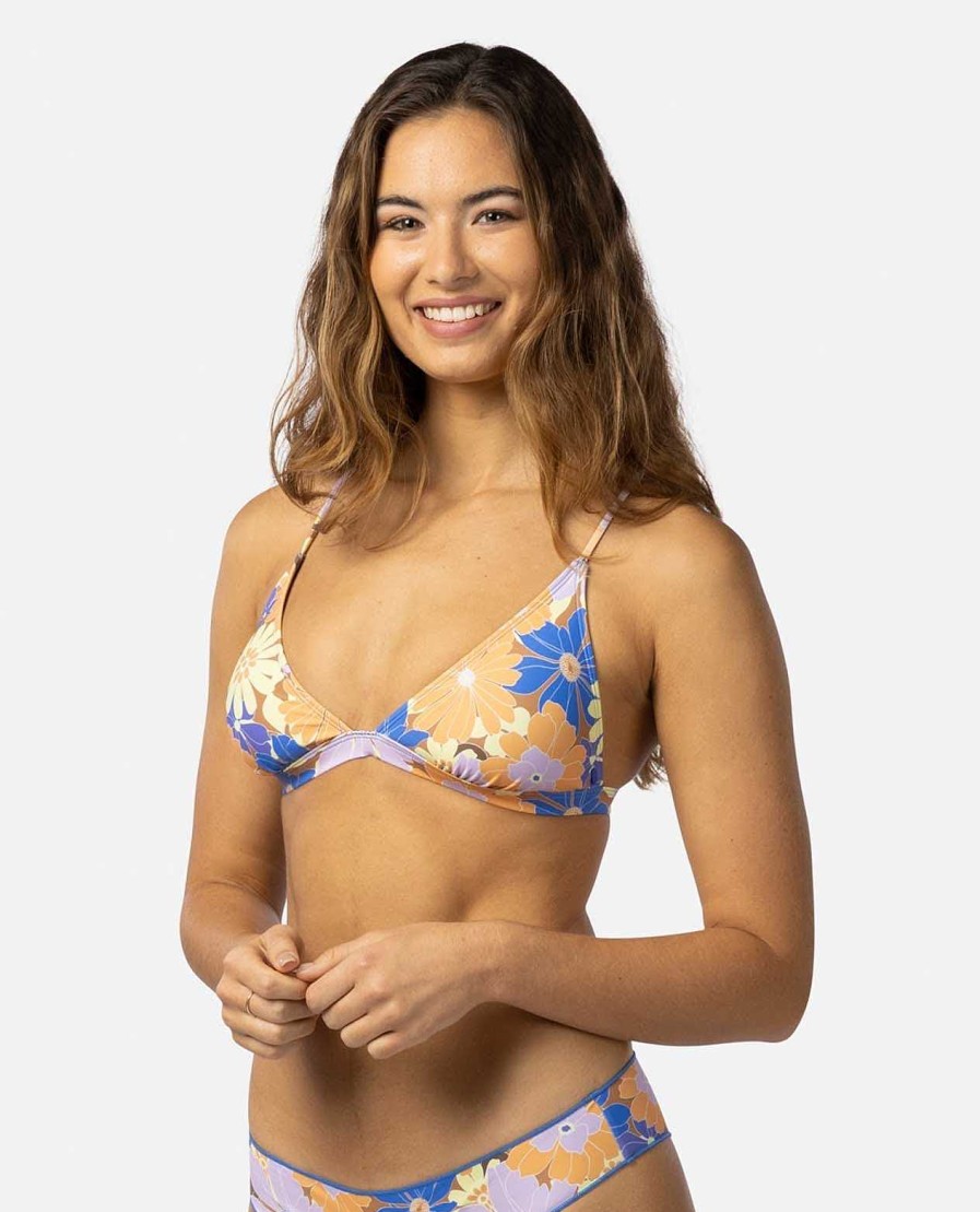 Women Rip Curl Bikini Tops | Sunrise Session Crossback Triangle Bikini Top