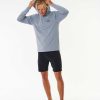 Men Rip Curl Rash Guards | Stack Uv Long Sleeve Hood Rash Vest