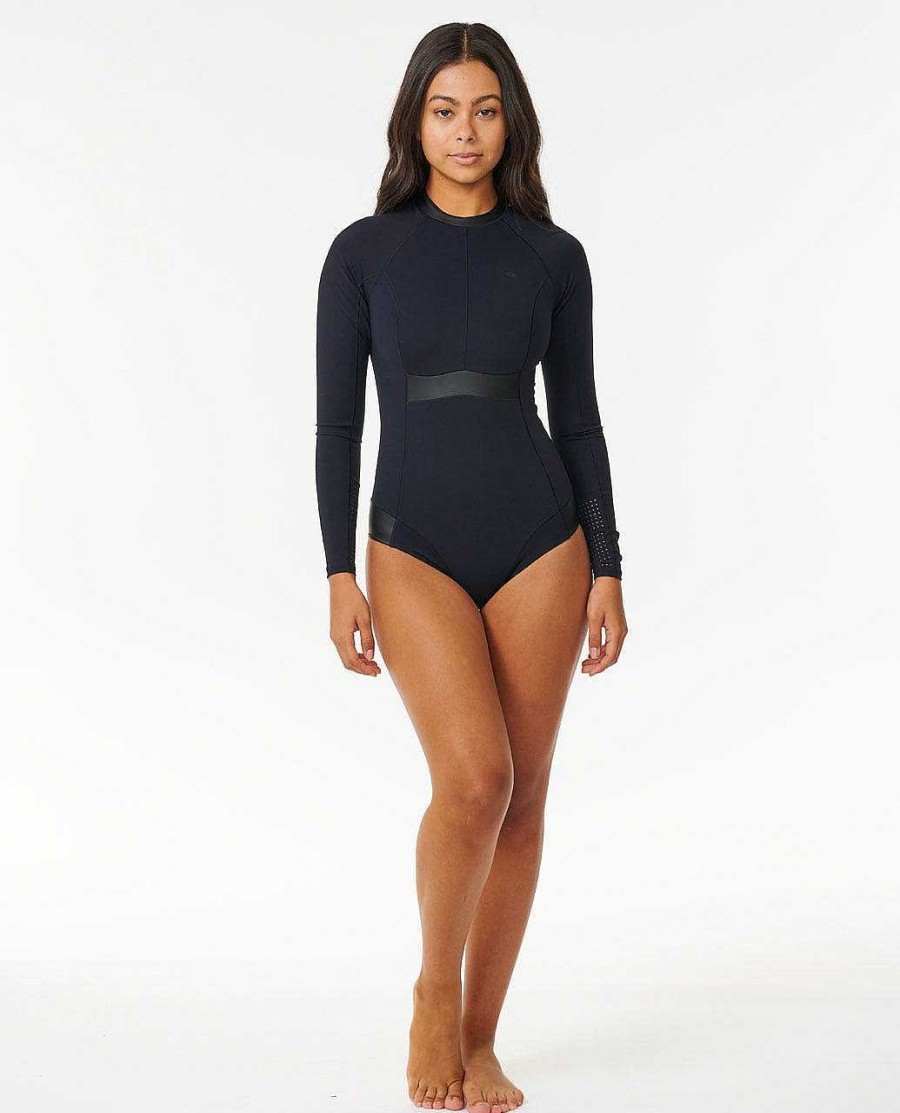 Women Rip Curl Surf Suits | Mirage Ultimate Uv Surf Suit Black