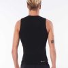 Men Rip Curl Jackets Vests & Bottoms | Flashbomb 0.5Mm Sleeveless Vest Black