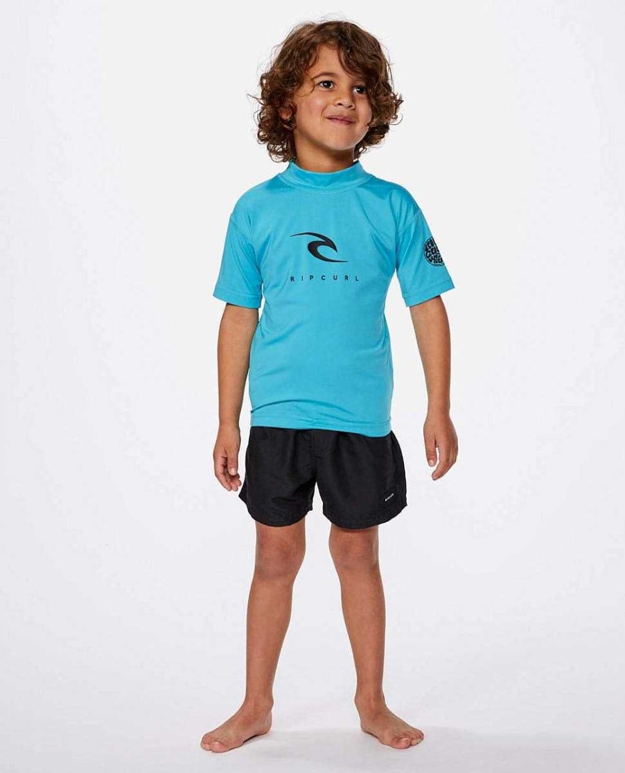 Kids Rip Curl Rash Guards & Vest | Corps Short Sleeve Upf Rash Vest - Boys (0-8 Years)