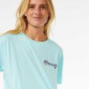 Women Rip Curl Tees & Tanks | Dancing Crop Tee Sky Blue